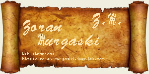Zoran Murgaški vizit kartica